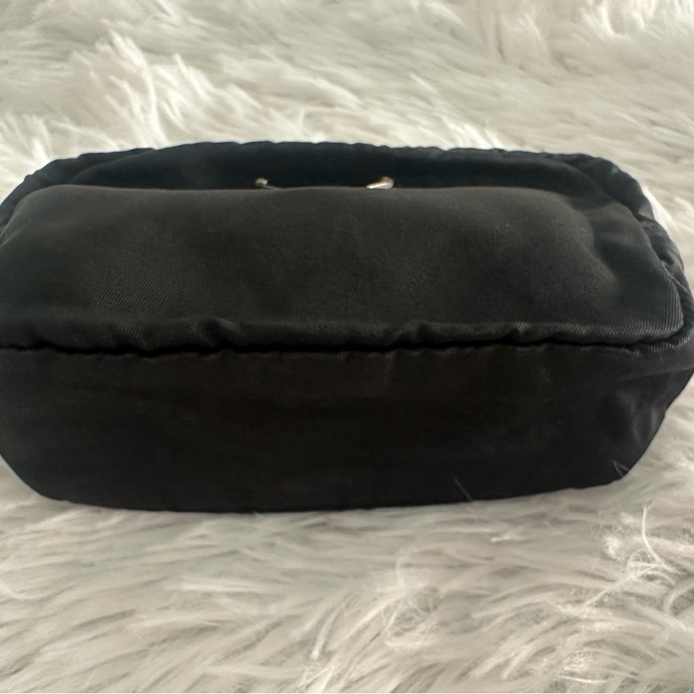 PRADA Nylon Logo Black Mini Zipper Pouch Case Bag - Picture 5 of 12